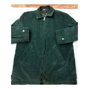 Vintage Pine Green Corduroy Heavyweight Shirt Jacket Shacket Mens 23x31